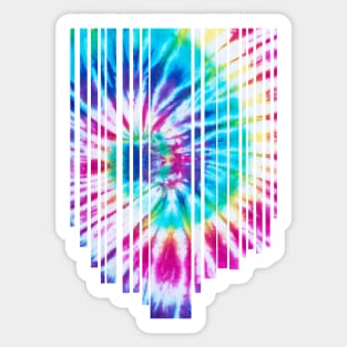 Tie Dye Descending Stripes Sticker